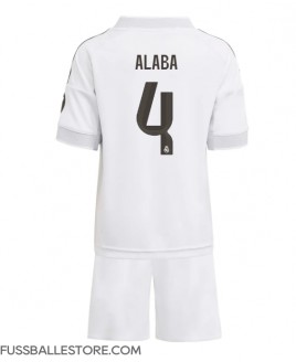 Günstige Real Madrid David Alaba #4 Heimtrikotsatz Kinder 2025-26 Kurzarm (+ Kurze Hosen)